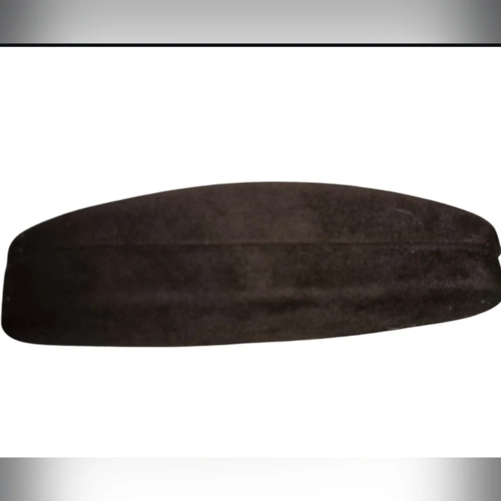 Tom Ford Chocolate Brown Velvet Hard Clam Shell Eyeglass Case w/ Cleaning Cloth